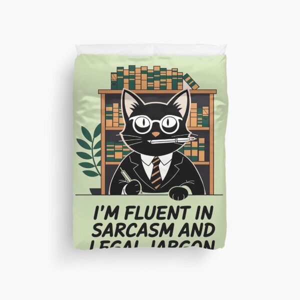Item preview, I am fluent in sarcasm and legal jargon, black cat paralegal designed and sold by RAZ1995.