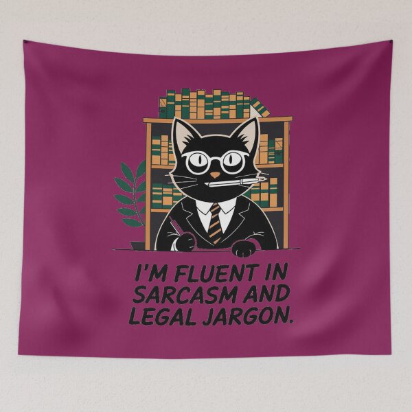 Item preview, I am fluent in sarcasm and legal jargon, black cat paralegal designed and sold by RAZ1995.