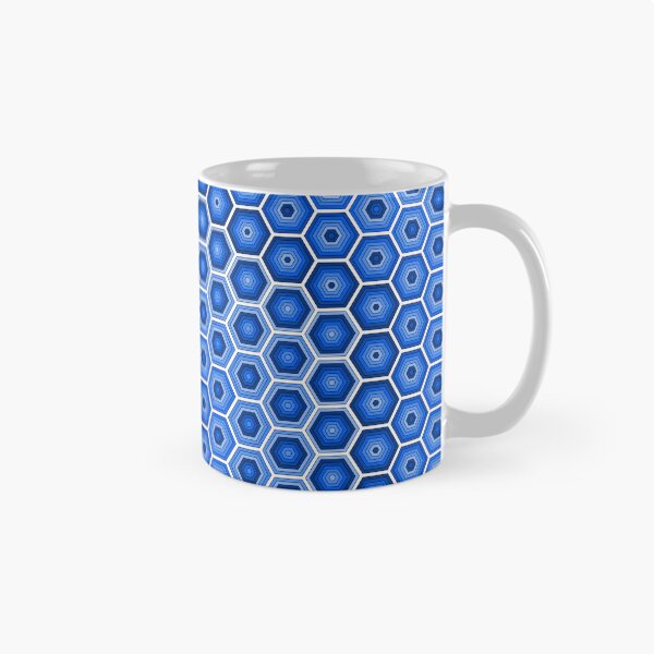 Aperçu de l'œuvre Hexagones bleus créée et vendue par Lindsey Popejoy.