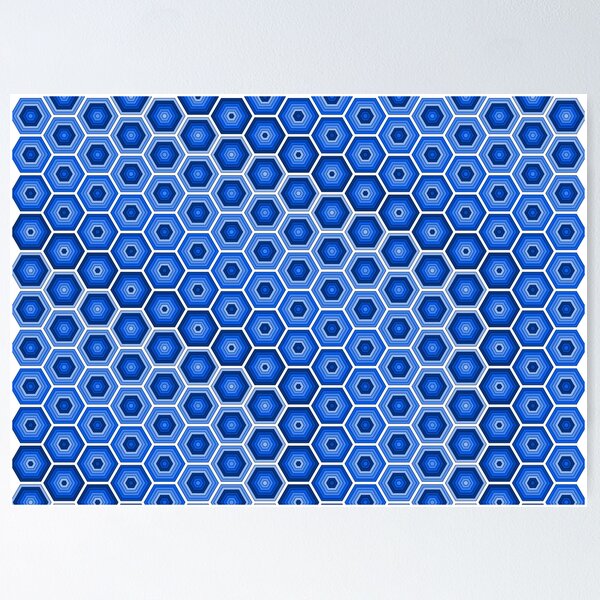 Item preview, Blue Hexagons designed and sold by Lindsey Popejoy.