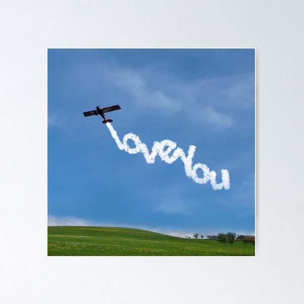 Item preview, Airplane writes I Love You in the sky designed and sold by PurefireDesigns.