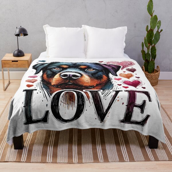 Item preview, Love Cute Rottweiler Dog Valentines Day designed and sold by TomFrontierArt.