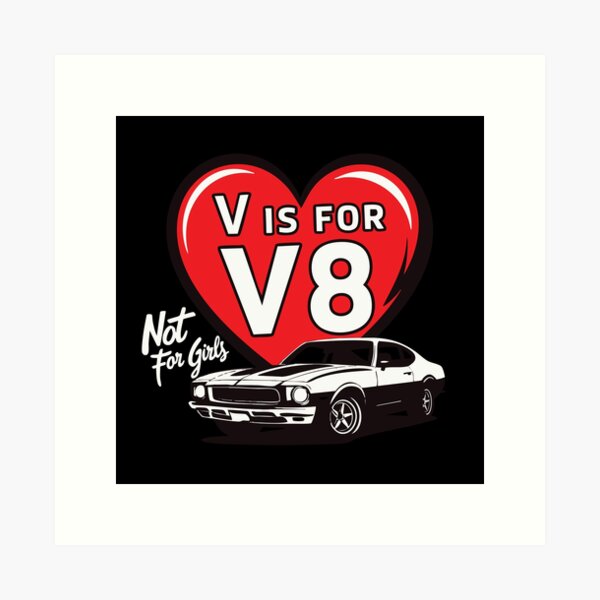 Item preview, V is for V8 designed and sold by MonkiFlipp.
