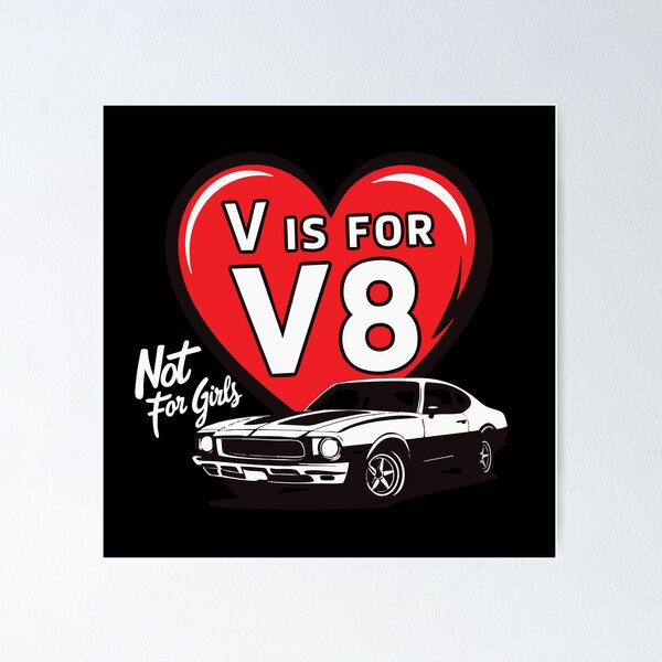 Item preview, V is for V8 designed and sold by MonkiFlipp.