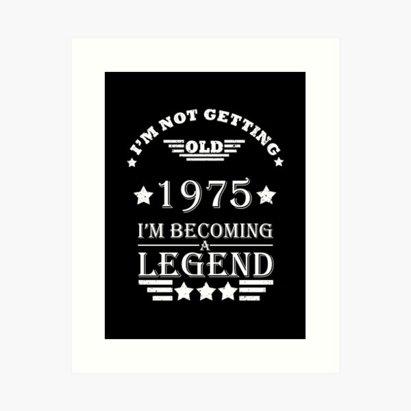 Item preview, Born in 1975 vintage 50th birthday legend designed and sold by Alexaltay.