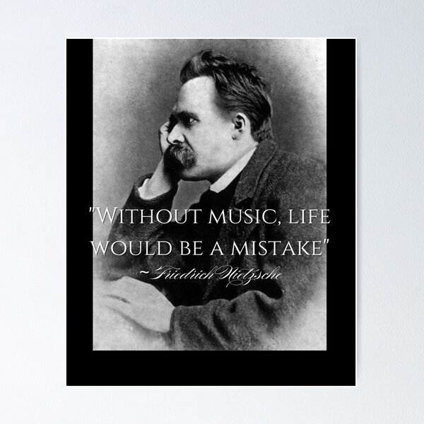 Item preview, Life Would Be A Mistake Without Music Nietzsche Philosopher Quote Design designed and sold by EarthArtDesigns.