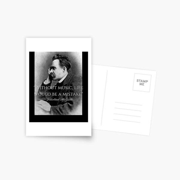 Item preview, Life Would Be A Mistake Without Music Nietzsche Philosopher Quote Design designed and sold by EarthArtDesigns.