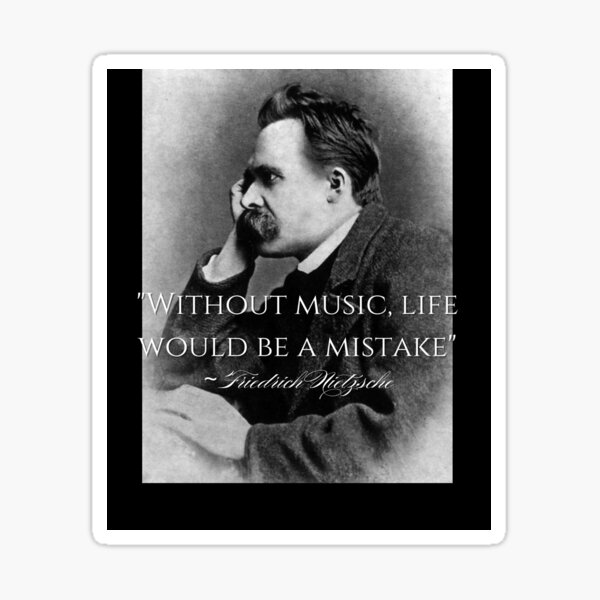 Item preview, Life Would Be A Mistake Without Music Nietzsche Philosopher Quote Design designed and sold by EarthArtDesigns.