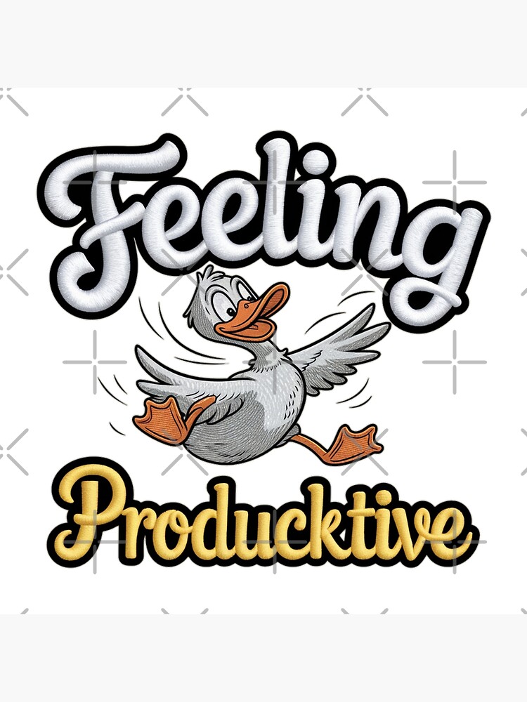 Thumbnail 2 of 2, Greeting Card, Feeling Productive, Quack Quack! designed and sold by Coollzone.