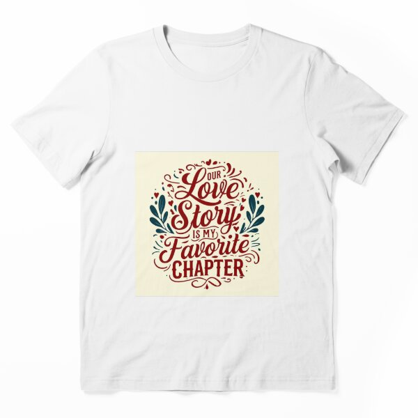 Item preview, Our Love Story is My Favorite Chapter – Romantic Typography Design designed and sold by andrew758.