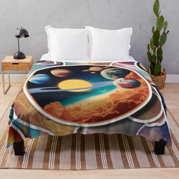 Item preview, Space Life 2 - Abstract Solar System - Sun, Stars, Planets designed and sold by AlinaSCorner.