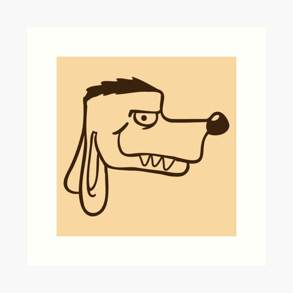 Item preview, Dog Face Bad Guy Dangerous Teeth Monster Comic Cartoon designed and sold by shirt-o-mat.