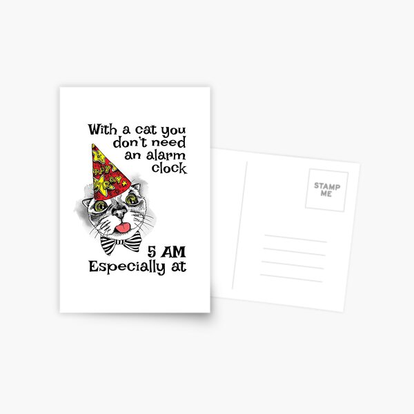 Item preview, With a cat, you don’t need an alarm clock designed and sold by FRAZAstore.