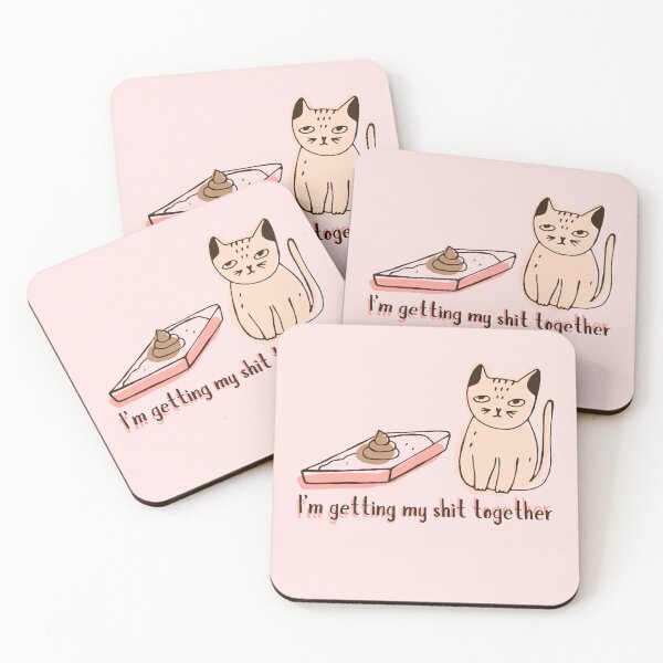Item preview, I’m getting my shit together litter box cat pun designed and sold by KWZCreates.