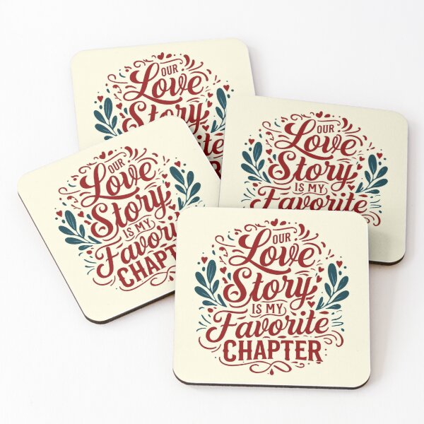 Item preview, Our Love Story is My Favorite Chapter – Romantic Typography Design designed and sold by andrew758.
