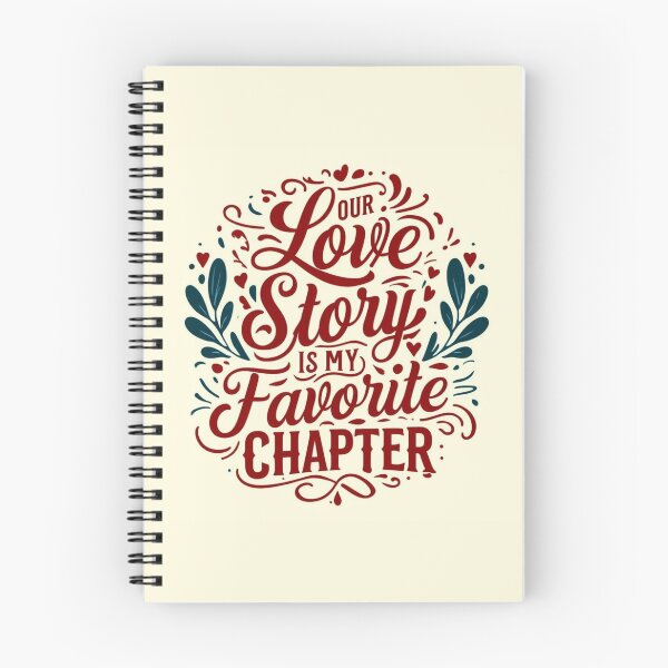 Item preview, Our Love Story is My Favorite Chapter – Romantic Typography Design designed and sold by andrew758.