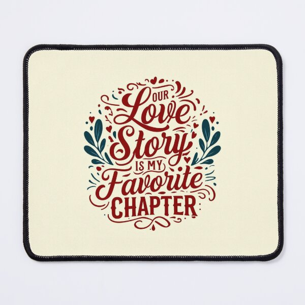 Item preview, Our Love Story is My Favorite Chapter – Romantic Typography Design designed and sold by andrew758.