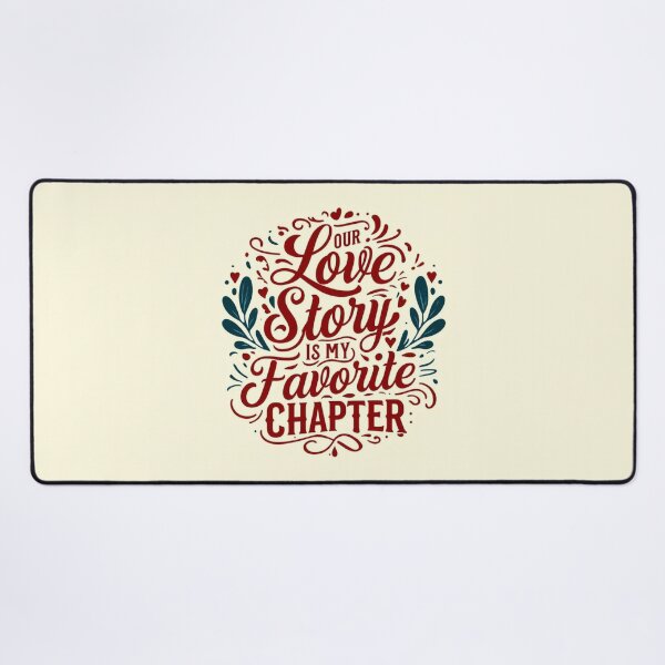 Item preview, Our Love Story is My Favorite Chapter – Romantic Typography Design designed and sold by andrew758.