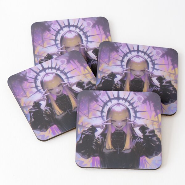 Item preview, Goth Nun Anime designed and sold by CursedbyLilith.