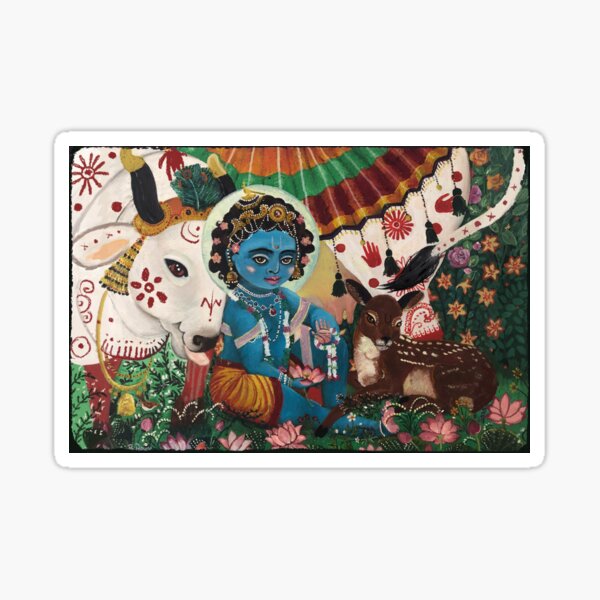 Item preview, Krishna With Cow and Deer designed and sold by Rose House.