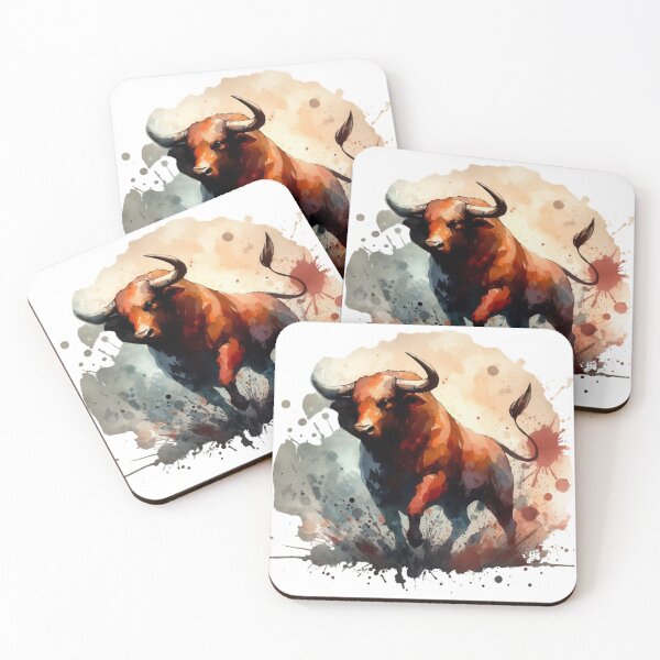 Item preview, Watercolor Bull Art designed and sold by gkhanco.