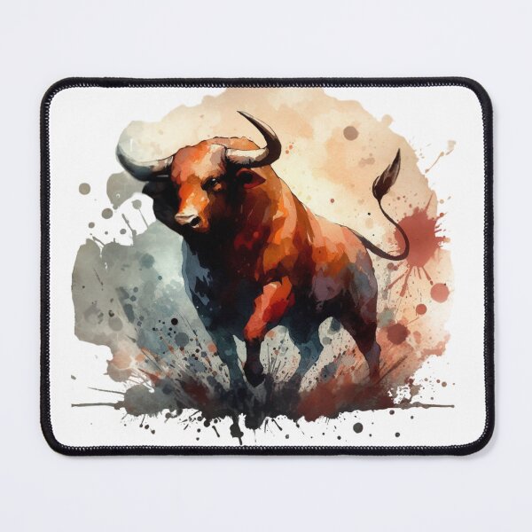 Item preview, Watercolor Bull Art designed and sold by gkhanco.