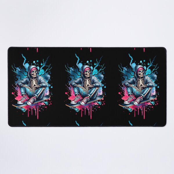 Item preview, A skeleton sitting on a skateboard designed and sold by ReneMM.