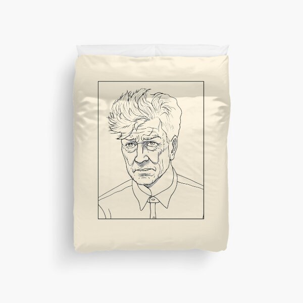 Item preview, Surreal Director David Lynch Portrait Minimalist Line Art Drawing designed and sold by Mystikos Art.