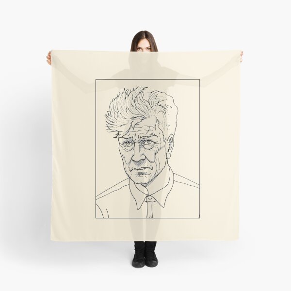 Item preview, Surreal Director David Lynch Portrait Minimalist Line Art Drawing designed and sold by Mystikos Art.