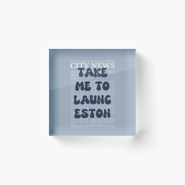 Item preview, "Take Me to Launceston" – Australia, Elegant Newspaper-Style Design designed and sold by RM-Journey.