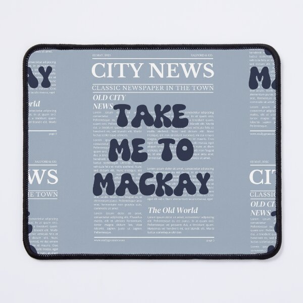 Item preview, "Take Me to Mackay" – Australia, Elegant Newspaper-Style Design designed and sold by RM-Journey.