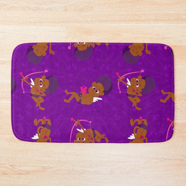 Item preview, afro angel black cupid african cherub purple valentines  designed and sold by Gossip Rag.