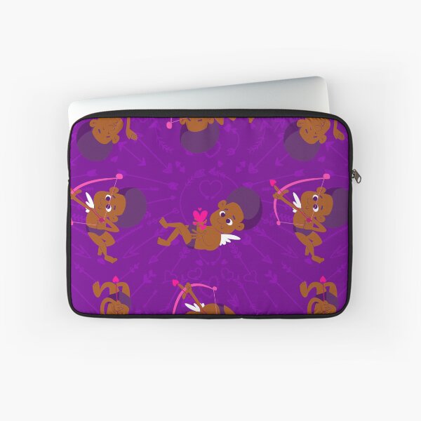 Item preview, afro angel black cupid african cherub purple valentines  designed and sold by Gossip Rag.