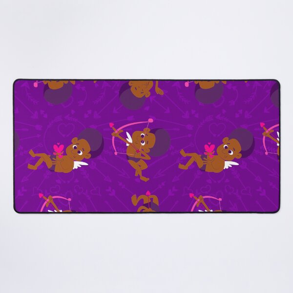 Item preview, afro angel black cupid african cherub purple valentines designed and sold by Gossip Rag.