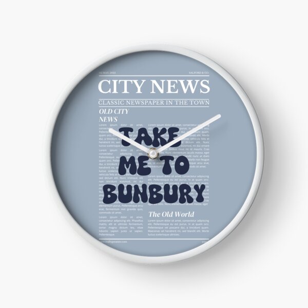 Item preview, "Take Me to Bunbury" – Australia, Elegant Newspaper-Style Design designed and sold by RM-Journey.