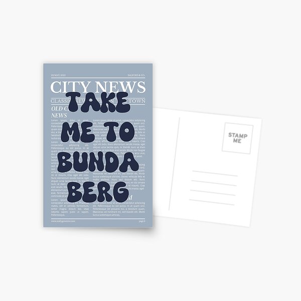 Item preview, "Take Me to Bundaberg" – Australia, Elegant Newspaper-Style Design designed and sold by RM-Journey.