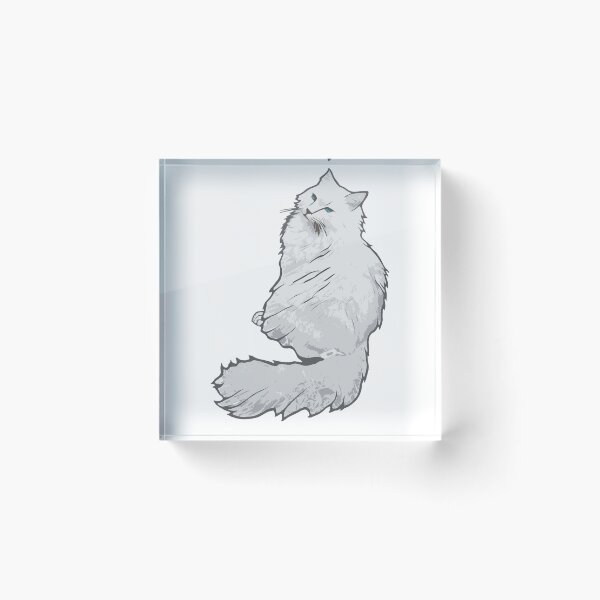 Item preview, Fluffy White Cat with Blue Eyes designed and sold by Erika V..