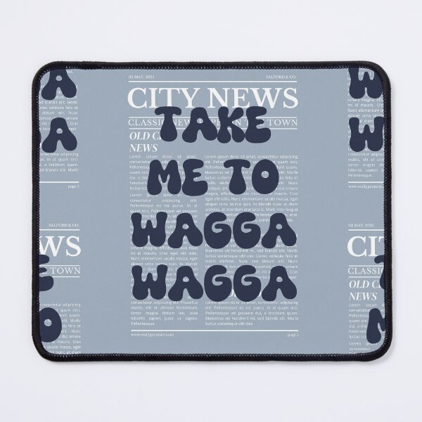 Item preview, "Take Me to Wagga Wagga" – Australia, Elegant Newspaper-Style Design designed and sold by RM-Journey.