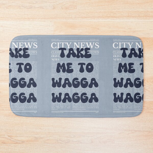 Item preview, "Take Me to Wagga Wagga" – Australia, Elegant Newspaper-Style Design designed and sold by RM-Journey.