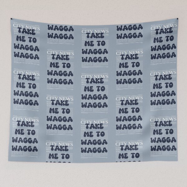 Item preview, "Take Me to Wagga Wagga" – Australia, Elegant Newspaper-Style Design designed and sold by RM-Journey.