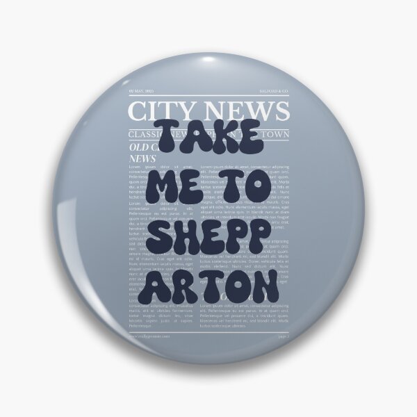 Item preview, "Take Me to Shepparton" – Australia, Elegant Newspaper-Style Design designed and sold by RM-Journey.