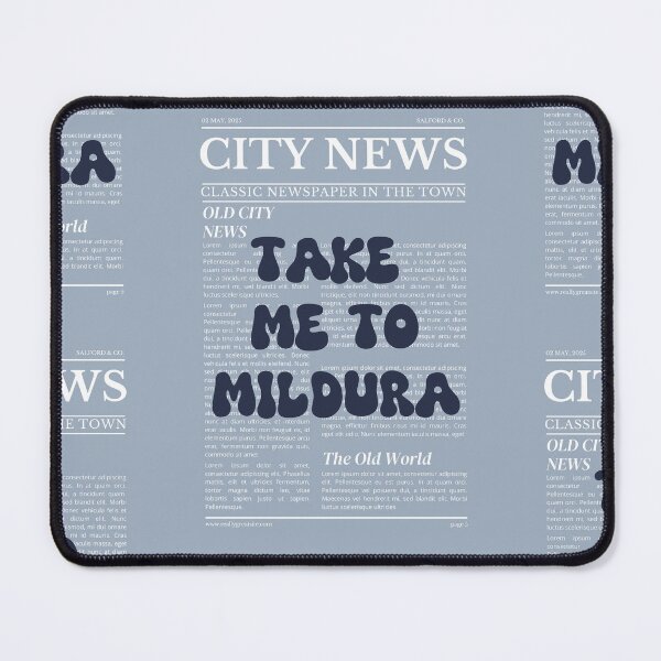 Item preview, "Take Me to Mildura" – Australia, Elegant Newspaper-Style Design designed and sold by RM-Journey.