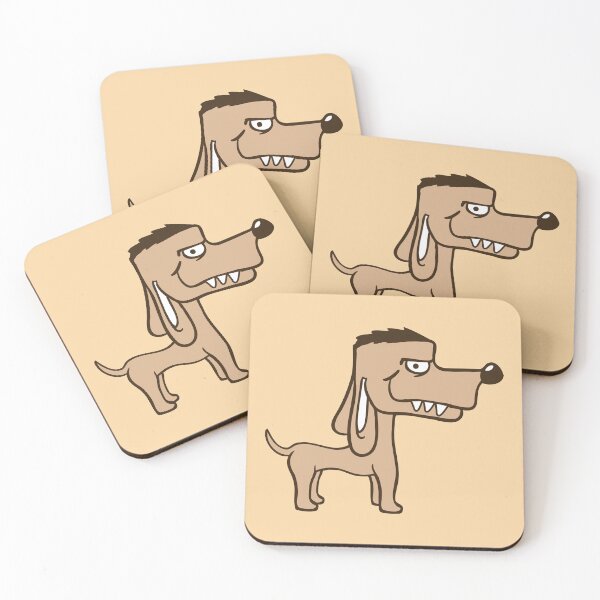 Item preview, Dog Standing Bad Guy Dangerous Teeth Monster Fun Comic Cartoon designed and sold by shirt-o-mat.