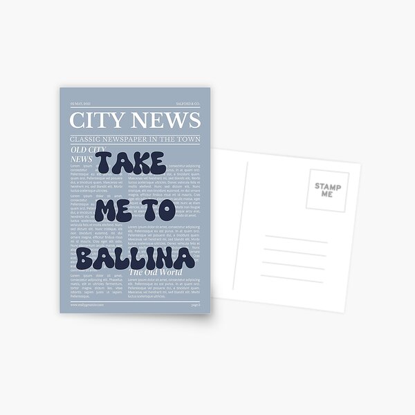 Item preview, "Take Me to Ballina" – Australia, Elegant Newspaper-Style Design designed and sold by RM-Journey.