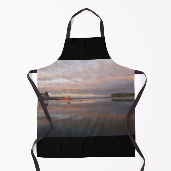 Item preview, Sunset clouds reflections and old cargo ship on Abtao Island (Chiloé MA/XM) designed and sold by MAMB007.