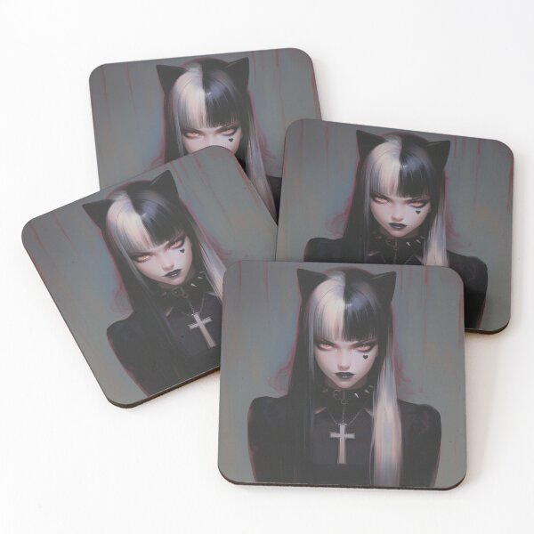 Item preview, Goth Cat Girl designed and sold by CursedbyLilith.