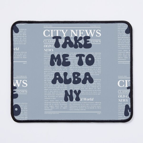 Item preview, "Take Me to Albany" – Australia, Elegant Newspaper-Style Design designed and sold by RM-Journey.