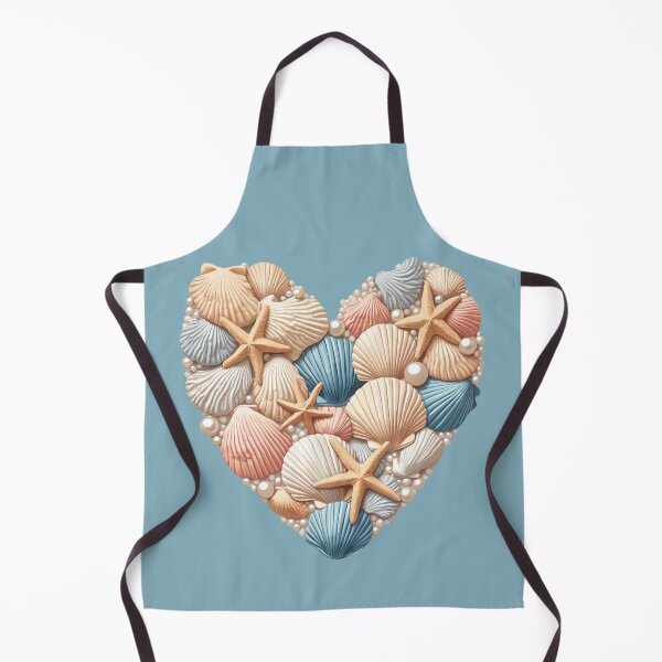 Item preview, Seashell Heart - Coastal Love and Beach Vibes - Shells and Pearls designed and sold by pixelated_echoes.