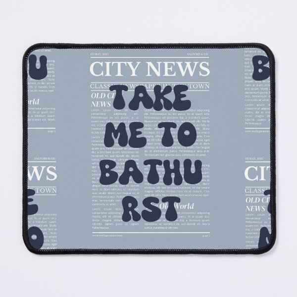 Item preview, "Take Me to Bathurst" – Australia, Elegant Newspaper-Style Design designed and sold by RM-Journey.