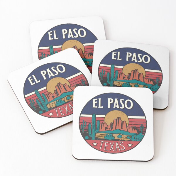 Item preview, El Paso, Texas | Desert Scene: Cacti and Bold Sunset designed and sold by CircinusStore.